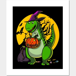 Pumpkin Dinosaur Posters and Art